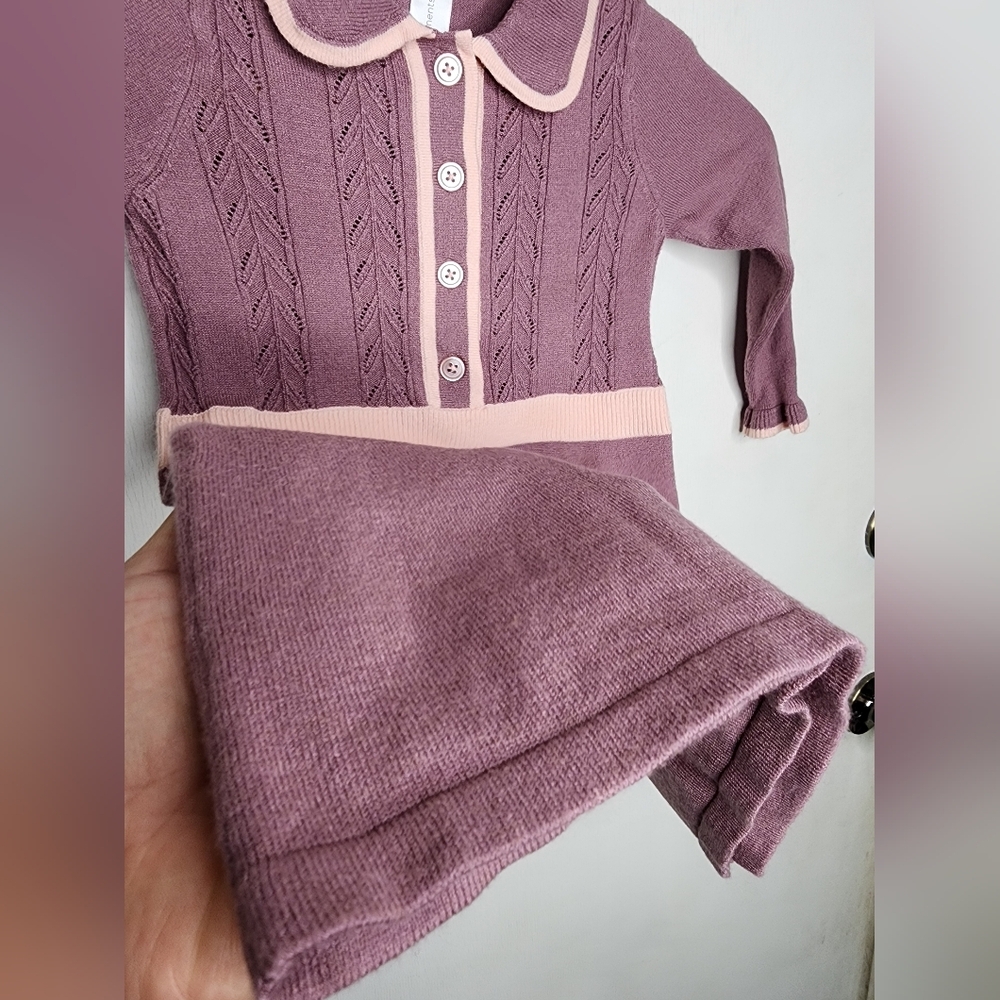 Modern Moments By Gerber Toddler Girl Collar Sweater Dress, Size 2T - Picture 2 of 11